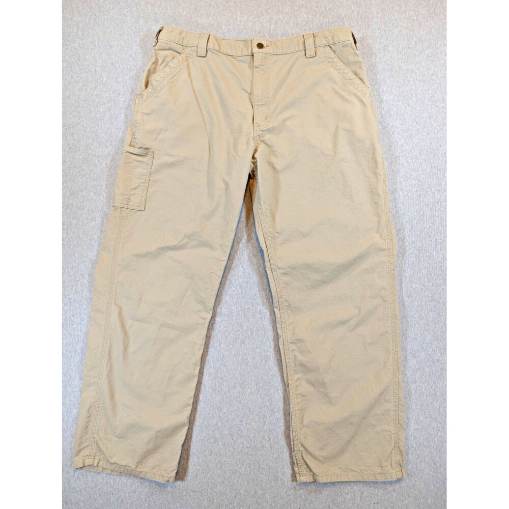 Carhartt Original Dungaree Fit Men's Cotton Canvas Work Pants Beige 42x32